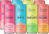 Recess Zero Proof Craft Mocktails, Alcohol Free Drinks, With Adaptogens, Non-Alcoholic Beverage Replacement, Mixer, Celebration, Party, (Happy Hour Sampler, 12oz, Pack of 12)