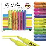 Sharpie Tank Style Highlighters, Chisel Tip Fluorescent Highlighter Marker Set, Office And Teacher Supplies, Assorted, 12 Count