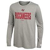 New Era NFL Men's Grids Dri-Tek Cool Grey Long Sleeve T-Shirt, Adult Football Tagless Shirt, Tampa Bay Buccaneers, XX-Large