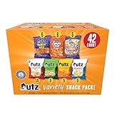 Utz Snack Variety Pack Individual Snacks, Includes Potato Chips, Cheese Curls, Popcorn, and Party Mix, Crunchy Travel Snacks for Lunches, Vending Machines, and Enjoying on the Go (Pack of 42)