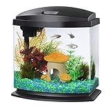 Aqueon LED MiniBow Small Aquarium Fish Tank Kit with SmartClean Technology, Black, 2.5 Gallon