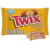 TWIX Fun Size Caramel Cookie Milk Chocolate Bars Individually Wrapped Party Candy Chocolate Candy Bars, 10.83 Oz Bag
