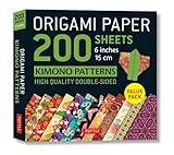 Origami Paper 200 sheets Kimono Patterns 6" (15 cm): Tuttle Origami Paper: Double-Sided Origami Sheets Printed with 12 Patterns (Instructions for 6 Projects Included)