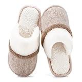 Cozy Slippers for Women Indoor and Outdoor Fuzzy House Shoes with Memory Foam Anti-Skid Sole Gifts for Women Mom Ladies