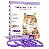 TriOak 4 Pack Calming Collar for Cats, Cat Calming Collar, Calming Pheromone Collar for Cats, Cat Pheromone Collar, Cat Calming Collar for Anxiety, Efficient Relieve Anxiety Stress (Lavender)