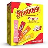 Starburst Singles to Go Variety Pack, Watertok Powdered Drink Mix, Includes 4 Flavors, Strawberry, Cherry, Orange And Lemon 1 Box (30 Servings)