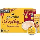 Gevalia Frothy 2-Step Artificially Flavored Cappuccino Espresso Style K‐Cup Coffee Pods & Froth Packets Kit, 6 ct. Box