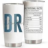 Personalized Doctor Nutrition Facts Phd Graduation Gifts 20 Oz Tumbler - Custom Name and Year Dr Gifts For Women, New Doctor Gifts