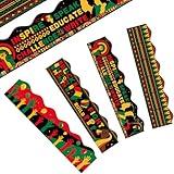 60Pcs Black History Month Bulletin Board Borders, Black History Month Bulletin Board Decorations, Kwanzaa Decorations, African BHM Worthwhile Commemoration Festival Holiday Party Supplies