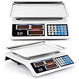 Copkim Price Computing Scale Commercial Food Scale for Weight Food Kitchen Scale with Price Calculator Food Produce Counting Weight Scale with Dual LCD for Market Fruit Shop Meat Store (88lb/40kg)