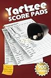Yatzee Score Pads: 900 Rounds Score Sheets for Family Dice Games Night with Guide, Small 5.5"x8.5"