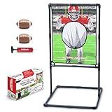 GoSports Red Zone Challenge Football Toss Game for Kids - Football Throwing Target with 2 Inflatable Footballs