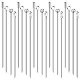 FATLODA 20PCS Cocktail Picks for Drinks, 4 Styles Cocktail Toothpicks, Stainless Steel Martini Picks, Reusable Metal Cocktail Skewers Sticks for Olives Appetizers Sandwich Fruit (4.3 Inch)