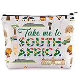 LEVLO South Africa Symbols Travel Cosmetic Bag South Africa Souvenir Gift Take Me To South Africa Makeup Zipper Pouch Bag For Traveler (Take Me To South Africa)
