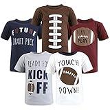 Hudson Baby Unisex Baby Short Sleeve T-Shirts, Football, 12-18 Months