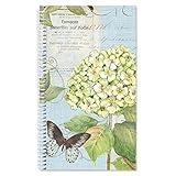 Hydrangea Internet Password and PIN Keeper - 94 Pages; 5 Inch x 8-1/2 inch, Softcover Spiral-Bound Website Login Organizer