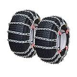 OakTen 1062656 Set of 2 Tire Chains with Tensioners for Riding Mowers, Garden Tractors, Snow Tractors | 2-Link Zinc-Plated Alloy Steel Chains| Fits 20x7x12 20x8x8 Tires | 954959293 490-241-0023