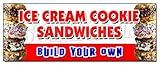 ICE Cream Cookie Sandwiches Build Your OWN Banner Sign Sundae soda