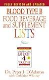 Blood Type B Food, Beverage and Supplement Lists (Eat Right 4 Your Type)