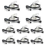 LUITON Walkie Talkie Earpiece with Mic for BaoFeng Radio Retevis Headset for Baofeng UV-5R BF-888S Arcshell Retevis H-777 RT21 RT22 Kenwood 2 Way Radio (10 Pack)