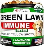 Grass Burn Spot Chews - Dog Urine Neutralizer for Lawn - 120 Grass Green Treats, Rocks - Pee Grass Spot Saver Caused by Dog Urine - Probiotics - Digestive Enzymes - Made in USA