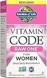 Garden of Life Vitamin Code Raw One Once Daily Multivitamin Capsules, Fruits, Veggies, Probiotics for Womens Health, Vegetarian, Gluten Free, 75 Count