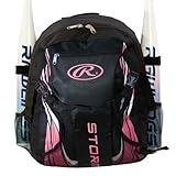 Rawlings | STORM Backpack Equipment Bag | Girls T-Ball / Youth Baseball & Softball | Multiple Colors