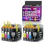 MM MUCH & MORE Compatible Ink Cartridge Replacement for Brother LC205 XXL LC207 XXL to use with MFC-J5720DW MFC-J4320DW MFC-J4620DW MFC-J5620DW (8-Pack, 2-Set, 2 Black, 2 Cyan, 2 Magenta, 2 Yellow)