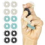 Vive Spiky Sensory Rings (12-PK) - Fidget Anti-Anxiety Acupressure - Spiky Spinner For Finger - Ideal Set For Men, Women, Adults, Calming Toys For Stress Relief, Massage - Holiday Gifts