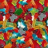 Gummy Candy Mix | 2-Pound Bag | Blue Sharks, Bears, Worms, Butterflies - Party Favors