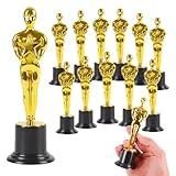 LOKIPA 12 Pack Gold Award Trophy, 6 Inch Award Statues Gold Award Statues for School Award, Game Prize, Party Prize and Appreciation Gift