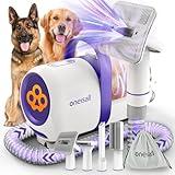 oneisall Dog Hair Vacuum & Dog Grooming Kit/Low Noise Dog Grooming Vacuum12kpa,Dog Vacuum for Shedding Grooming for Pet Hair&Home Cleaning