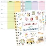 Undated Teacher Planner Lesson Plan and Record Book 8.5x11 inch Gradebook Attendance Book 10 Months 50 Weeks Lesson Planner