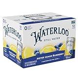 Waterloo Still Water, Meyer Lemon Blueberry | Naturally Flavored Purified Water | 12 Fl Oz Cans (Pack of 12) | Zero Calories | Zero Sugar or Artificial Sweeteners | Zero Sodium