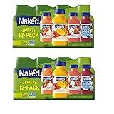 Gourmet Kitchn Naked Juice Variety Pack | Strawberry Banana, Mighty Mango, Berry Blast and Blue Machine | No Sugar Added And Non GMO - 2 Boxes (10 oz., 12 pk. Each), Total 24 Juice,2 Pack