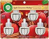 Air Wick Plug in Scented Oil Refill, Apple Cinnamon Medley, 5ct, Air Freshener, Essential Oils