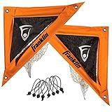 Franklin Sports Lacrosse Shooting Targets - Lax Goal Corner Shooting Target Nets - Lacrosse Shooting Practice Training Aid for Kids + Adults - 2 Targets,Orange/Black