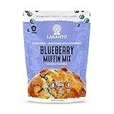 Lakanto Sugar Free Blueberry Muffin Mix - Naturally Flavored, Sweetened with Monk Fruit Sweetener, Keto Diet Friendly, 3 Net Carbs, Gluten Free, Breakfast Food, Delicious, Easy to Make (12 Servings)