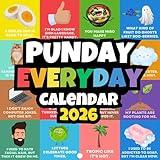 Punday Everyday Calendar 2026 | 12" x 24" Pun a Day Calendar 2026 with Hilarious Wordplay & Daily Laughs for Home & Office | Jokes Wall Calendar 2026 & Pun Intended