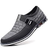 COSIDRAM Mens Casual Shoes Loafers Fashion Slip on Moccasins Comfort Flats for Male Grey 10.5