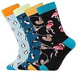 xiaomaizi Men's Novelty Fun Crew Socks Crazy Animal Pattern Long Dress Socks for Men Size 7-13