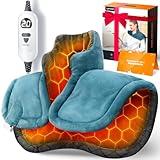 Lenmen Graphene-Infused Heating Pad 3X Deeper Pain Relief, Weighted Instant Heating Pads for Neck and Shoulders, Heated Wrap w/ 6 Heat Options 4 Auto-Off Timer, Gifts for Mom Women Christmas Birthday