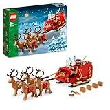 LEGO Santa's Sleigh - Building Toys for Kids, Boys & Girls, Ages 9+ - Indoor Christmas Decorations for Home W/Santa Claus Figurine & Reindeer - Gifts for Boys & Girls - 40499