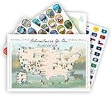 Adventures Go On. The book 2024 (170 pages) is a guide to the National Parks of the United States of America with complete stickers for all 63 US National Parks.