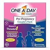 One A Day Men's & Women's Pre-Pregnancy Multivitamin Softgel including Vitamins A, Vitamin C, Vitamin D, B6, B12, Folic Acid & more, 30+30 Count, Supplement for Before, During, and Postnatal