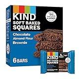 KIND Soft Baked Squares, Chocolate Almond Flour Brownies, Healthy Snacks, Good Source of Fiber, Gluten Free, 5g Protein, 6 Count