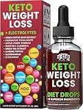 Keto Weight Loss Diet Drops, Natural Appetite Suppressant, Fat Burner for Women and Men with Apple Cider, Green Coffee Bean Extract, Cinnamon, Cayenne Pepper Metabolism Booster