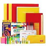 87 PCS Back to School Supplies for Kids Grades K-8, Kindergarten/Elementary School Supplies Kit for Girls/Boys, School Essentials Includes Folders, Notebooks, Pencils, and More