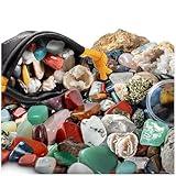 NATIONAL GEOGRAPHIC Rock Collection Box for Kids – 300+ Piece Gemstones and Crystals Set Includes Geodes and Real Crystals, Rocks and Minerals, Science Kit for Kids, A Geology Gift for Boys and Girls