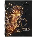 Vibrant Focus Manuscript Paper, Blank Staff Paper Sheet Music Composition Notebook Piano Accessories, 100 Pages 10 Staves (Blank staff paper sheet music notebook)